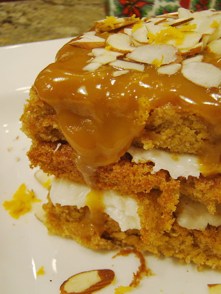 Cream cheese combines well with sweet caramel sauces