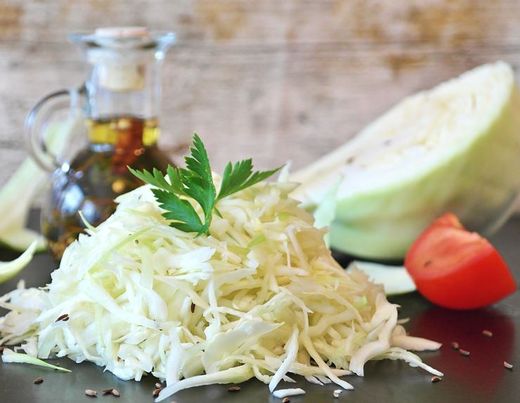 Good quality shredded cabbage is the base for a healthy coleslaw