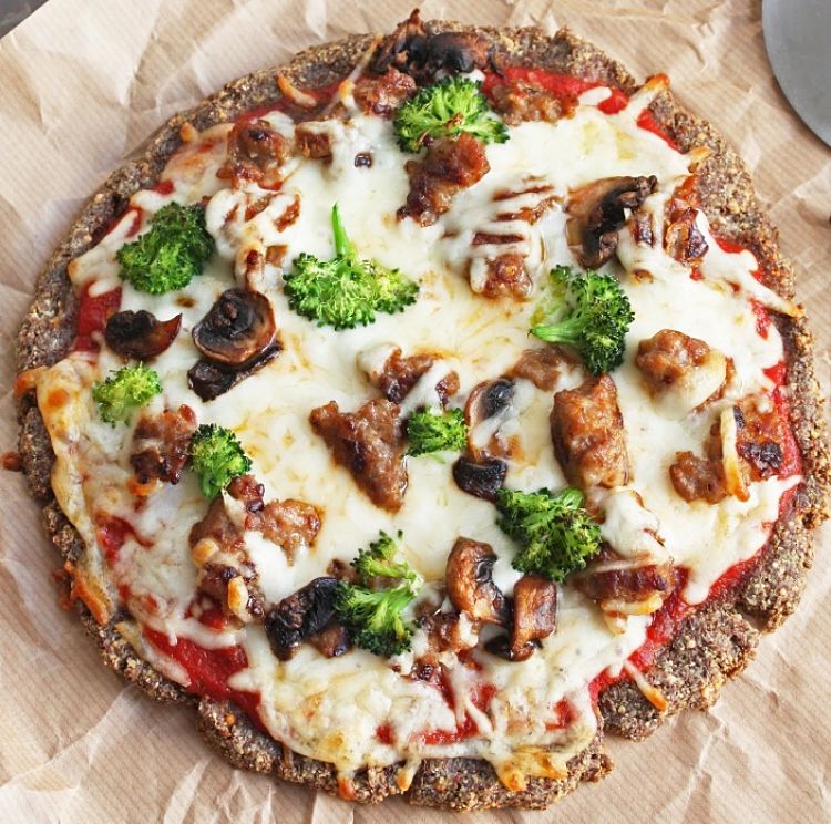 Low Carb Flaxseed and Parmesan Pizza Crust (Gluten Free) - delicious and so healthy