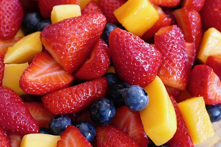 Mango is an essential ingredient for fuit salad using fresh fruit ingredients