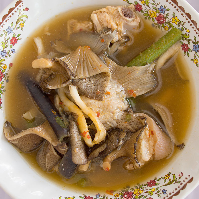 Mushrooms can be added to curries and noodle soups to add flavor, texture and nutritional values