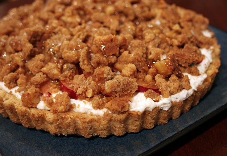Delicious plum tart