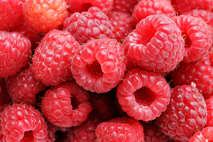 Raspberries cleaned and ready to use in lovely desserts and sauces