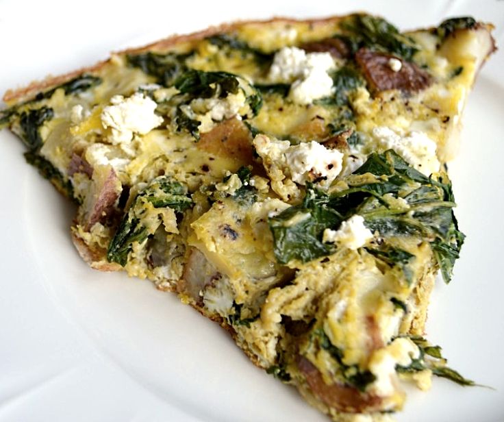 Turnip top potato and feta frittata - see more recipes here.